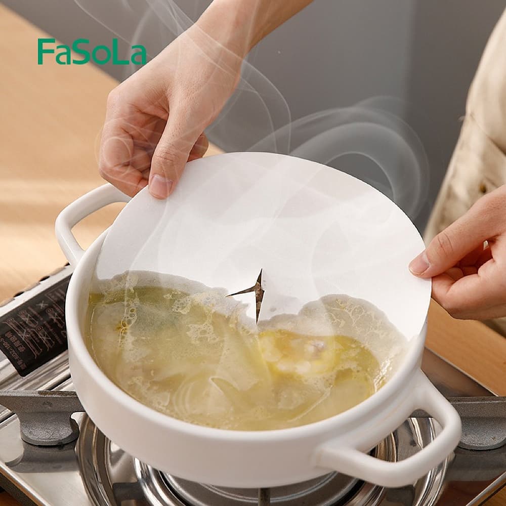 FaSoLa Defoaming Oil Absorbent Paper - 20 Pieces, 20cm Diameter - Image 2