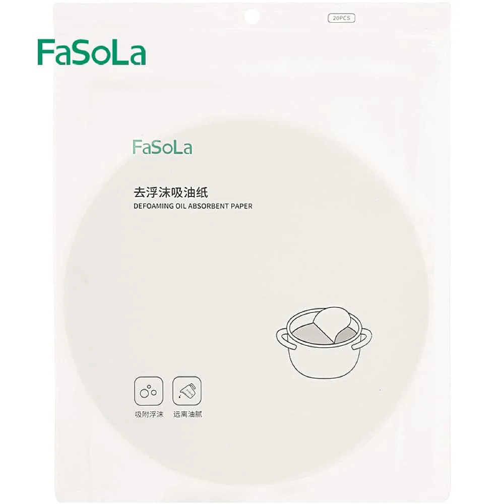 FaSoLa Defoaming Oil Absorbent Paper - 20 Pieces, 20cm Diameter - Image 5