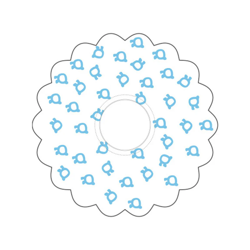 FaSoLa Disposable Baby Bibs - Blue Print, 10x12cm, 10 Pieces - Image 2