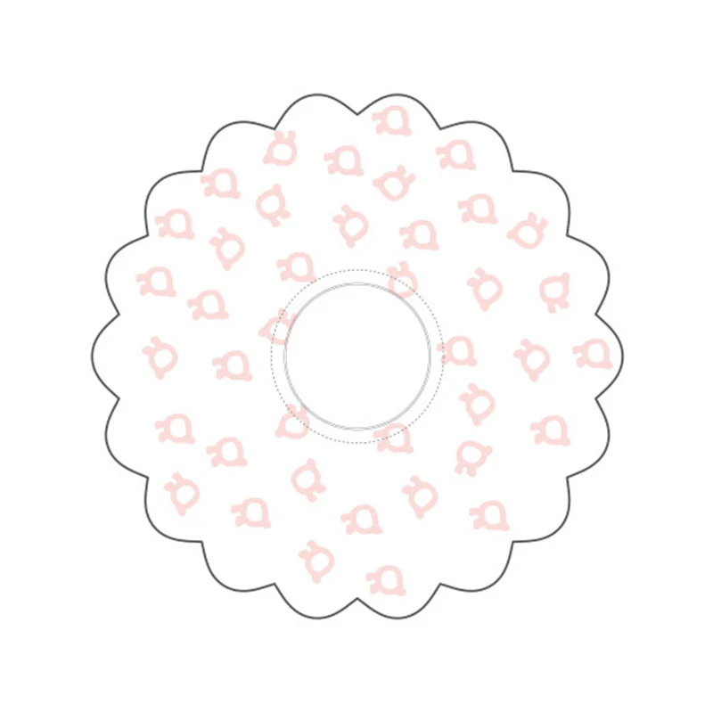 FaSoLa Disposable Baby Bibs - Pink Print, 10*12cm, 10 Pieces