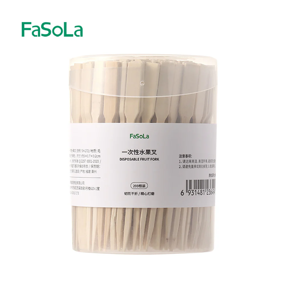 FaSoLa Disposable Bamboo Fruit Forks - 200 Pieces - Image 5