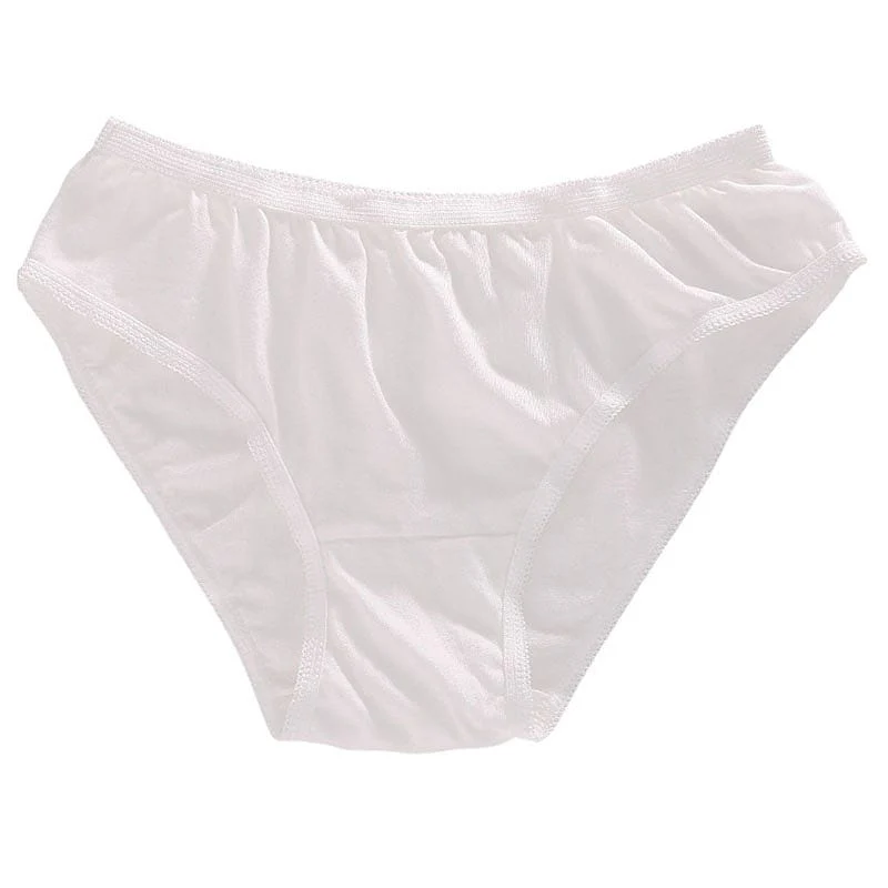 FaSoLa Disposable Cotton Travel Panties for Women - White, Size L, Pack of 5 - Image 5