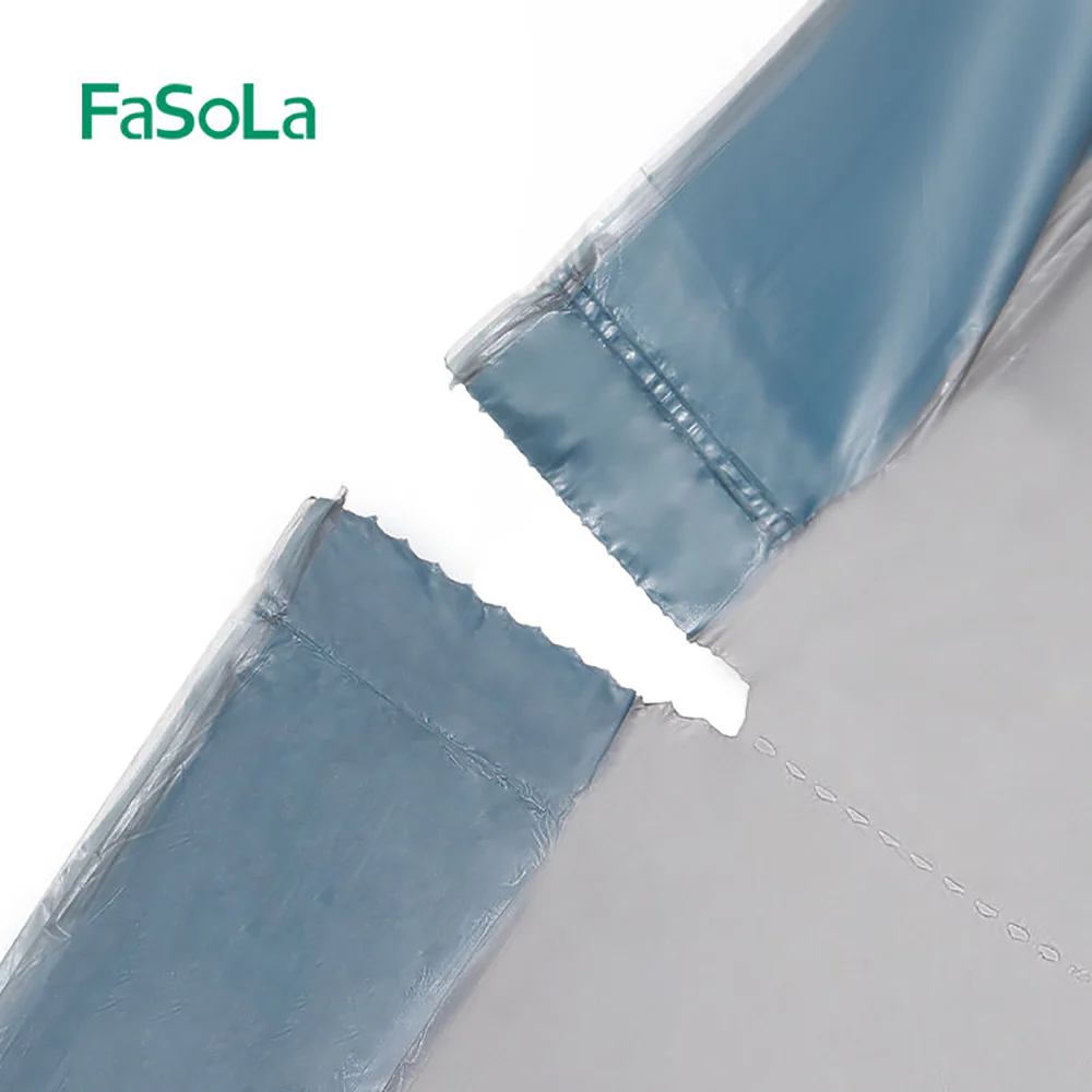 FaSoLa Disposable Drawstring Trash Bags - Silver Gray, 15 Bags x 3 Rolls - Image 6