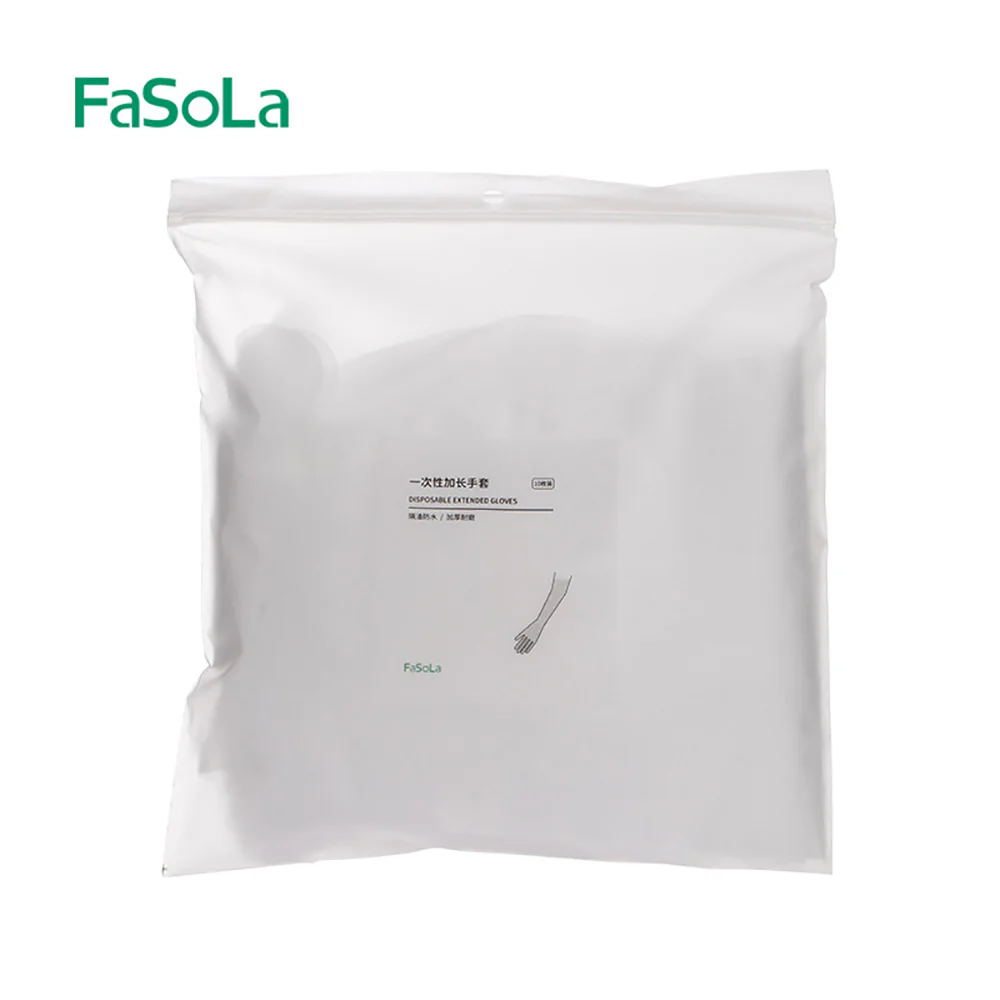 FaSoLa Disposable Extended Gloves - Transparent, Pack of 10 - Image 5