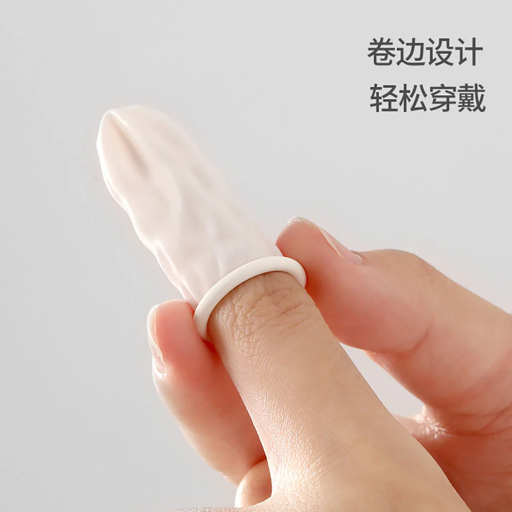 FaSoLa Disposable Finger Cots - 100 Pieces, White - Image 3