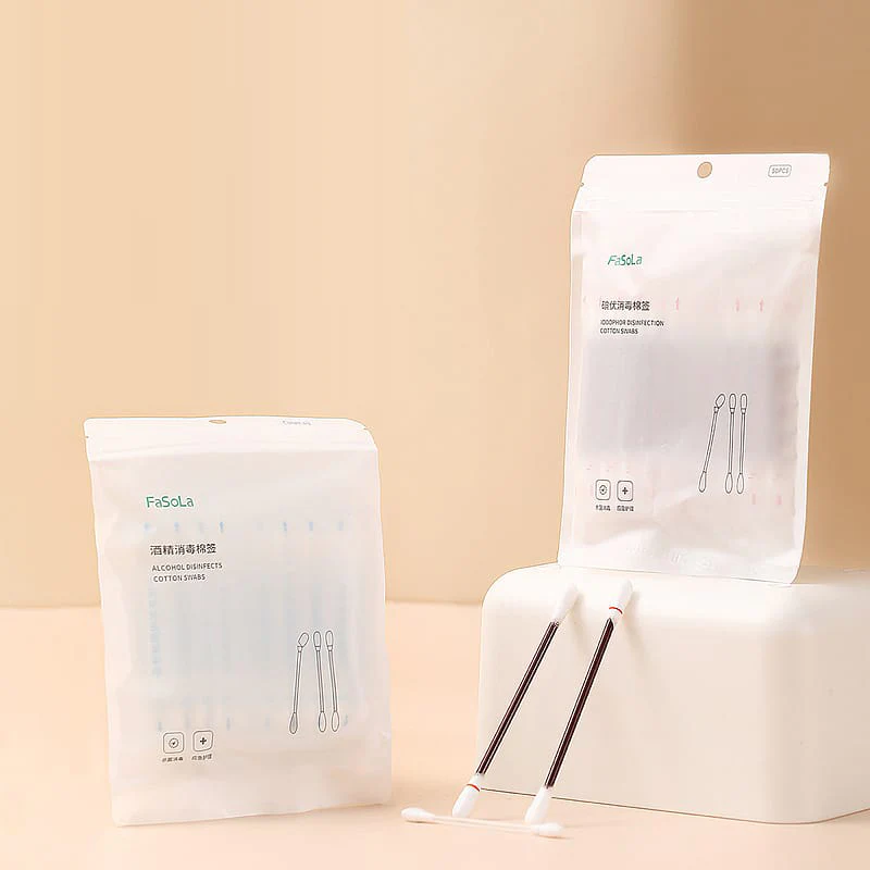 FaSoLa Disposable Iodine Disinfectant Cotton Swabs - 20 Pieces - Image 2