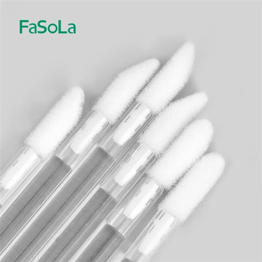 FaSoLa Disposable Lip Brushes - 50 Pieces, White - Image 3