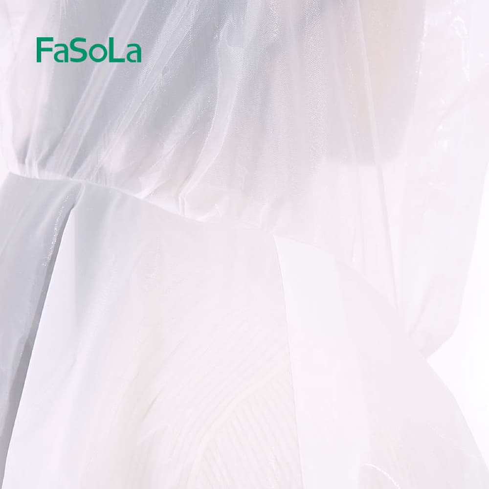 FaSoLa Disposable Portable Raincoat - White, 120*78cm - Image 4