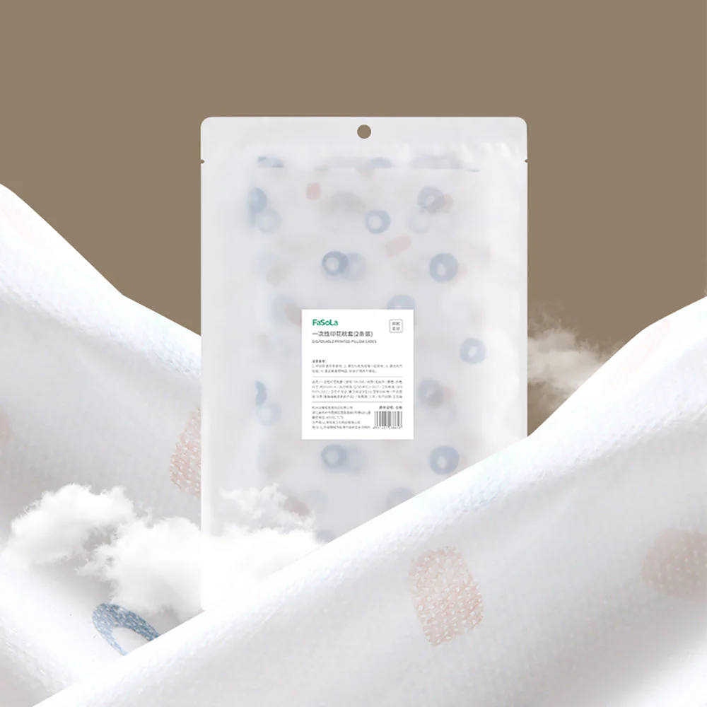 FaSoLa Disposable Printed Single Bed Sheet - White - Image 2