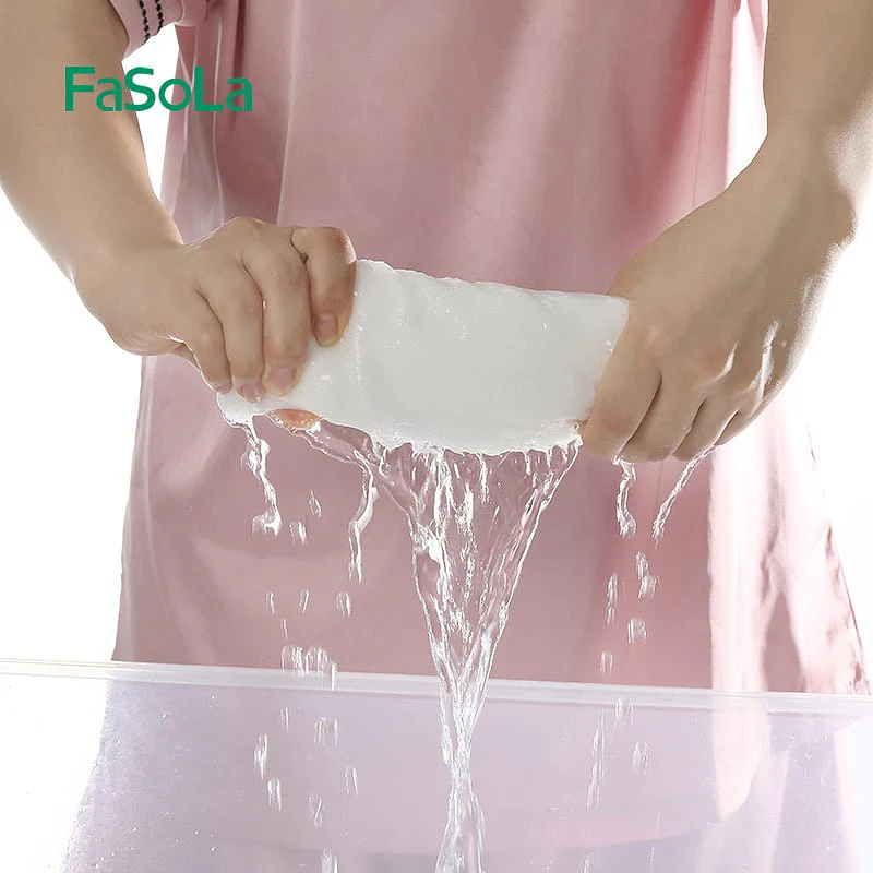 FaSoLa Disposable Pure Cotton Bath Towel - White, 70x140cm - Image 2