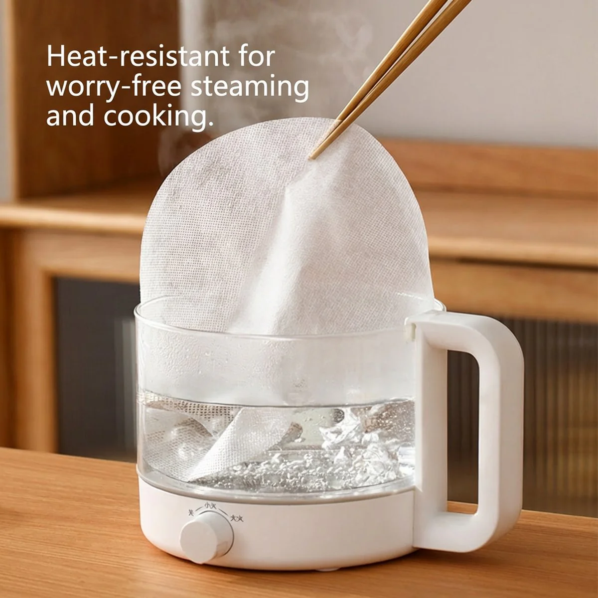 FaSoLa Disposable Steamer Liners - 30cm Diameter, White (30pcs x 2) - Image 3