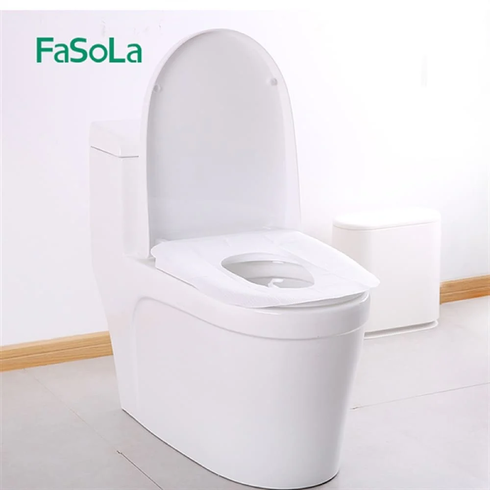 FaSoLa Disposable Toilet Seat Covers - White, 39x45cm, 10 Pieces - Image 2