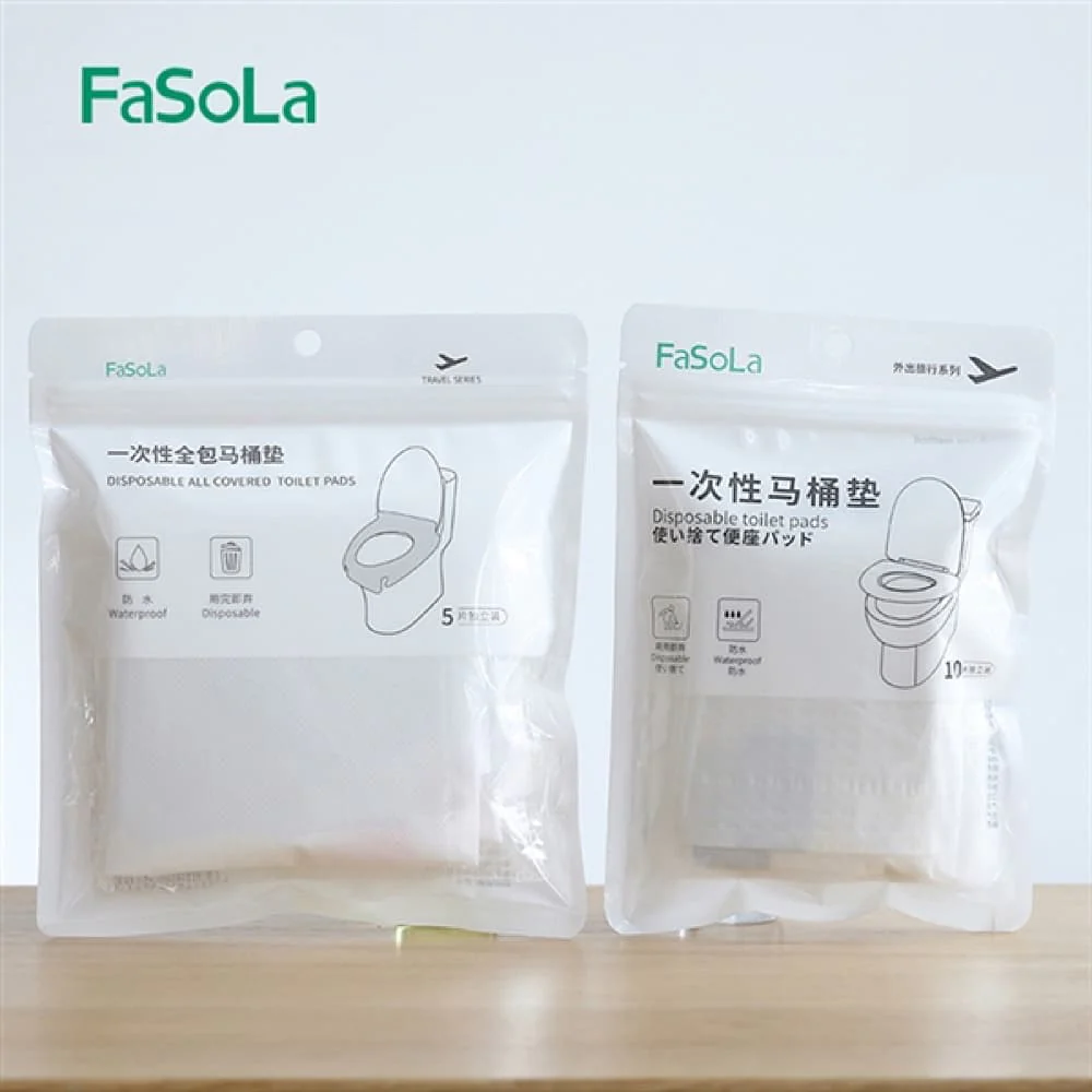 FaSoLa Disposable Toilet Seat Covers - White, 39x45cm, 10 Pieces - Image 3