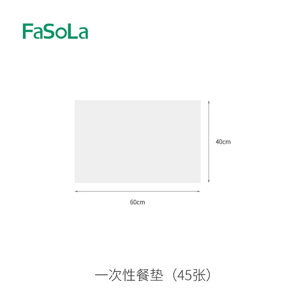 FaSoLa Disposable Transparent Table Mats - 45 Pieces - Image 5