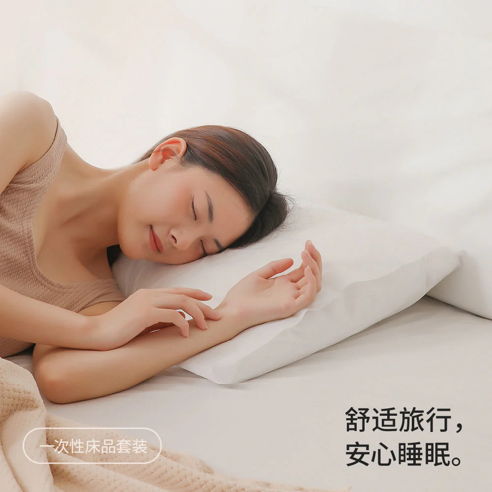 FaSoLa Disposable Travel Bed Sheet White 1.2m X3