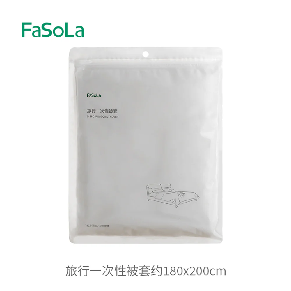 FaSoLa Disposable Travel Quilt Cover - White - Image 4