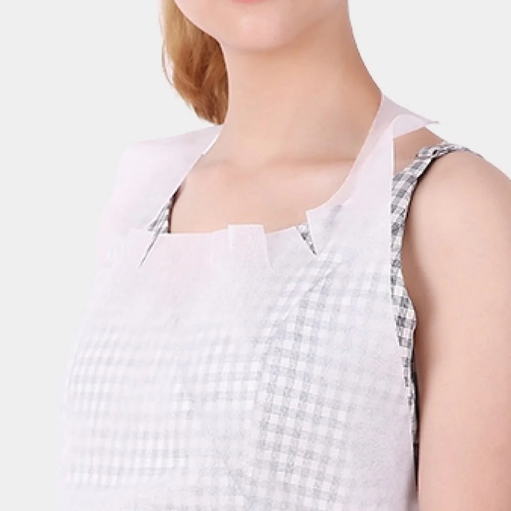 FaSoLa Disposable Waterproof and Oilproof Non-Woven Kitchen Aprons - White, 73x49cm, Pack of 10 - Image 2