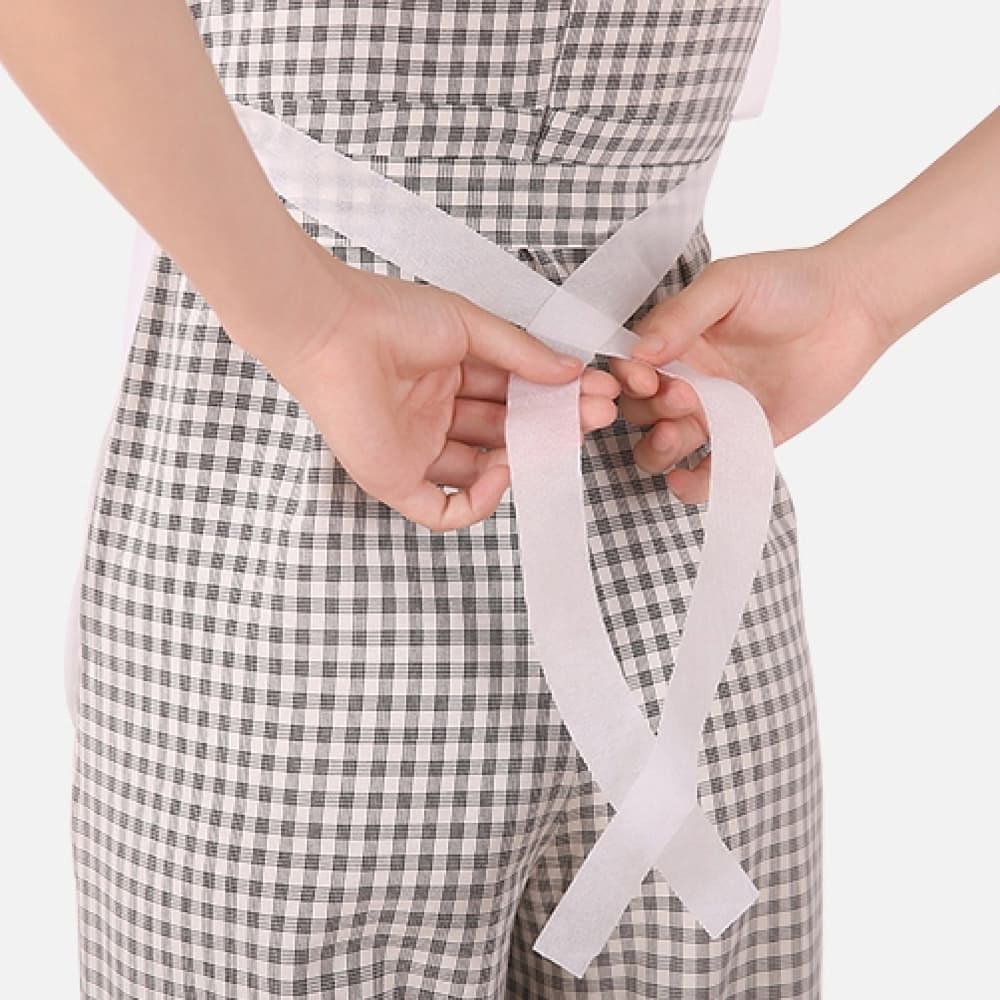 FaSoLa Disposable Waterproof and Oilproof Non-Woven Kitchen Aprons - White, 73x49cm, Pack of 10 - Image 4