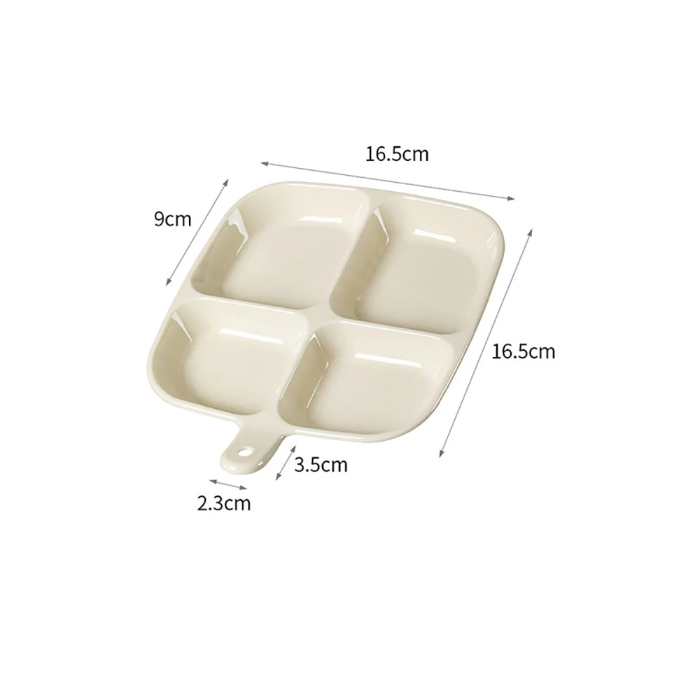 Fasola Divided Serving Plate - White - Image 5
