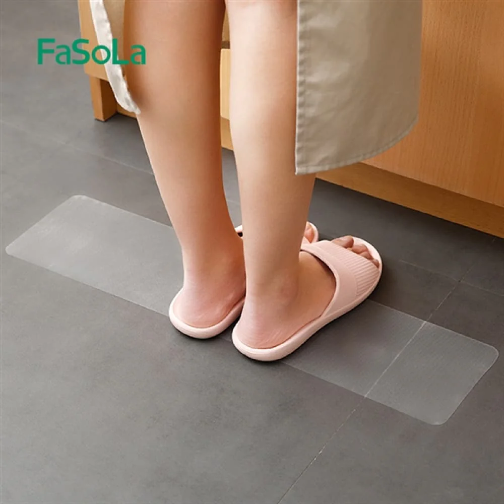 FaSoLa DIY Cuttable Textured PEVA Anti-Slip Strips - Transparent 5x300cm - Image 3