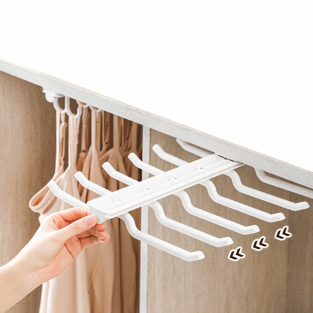 FaSoLa Double Hook Sliding Hanger for Underwear - White - Image 3