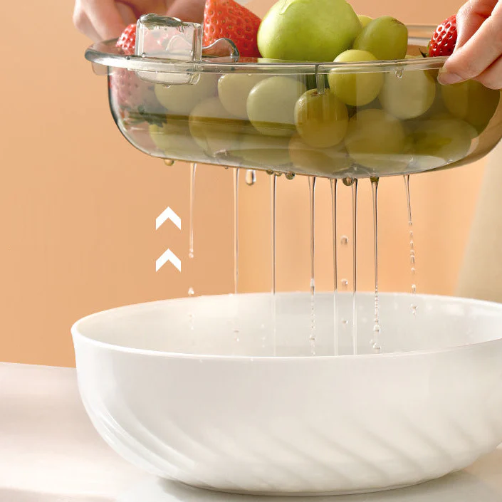 FaSoLa Double-Layer Lazy Fruit Plate - White - Image 2