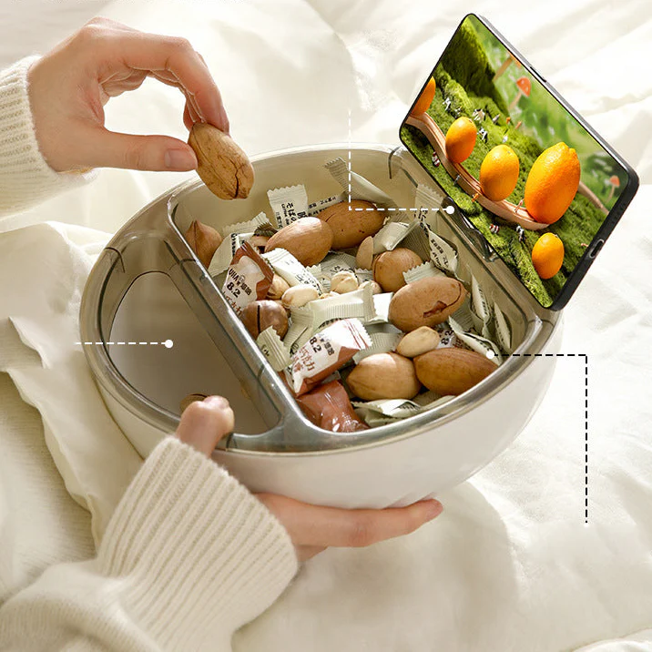 FaSoLa Double-Layer Lazy Fruit Plate - White - Image 3