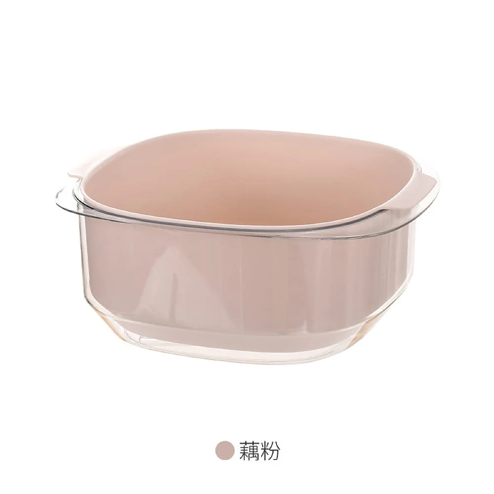FaSoLa Double-Layer Thickened Draining Basket - Lotus Pink, 29*12*26cm