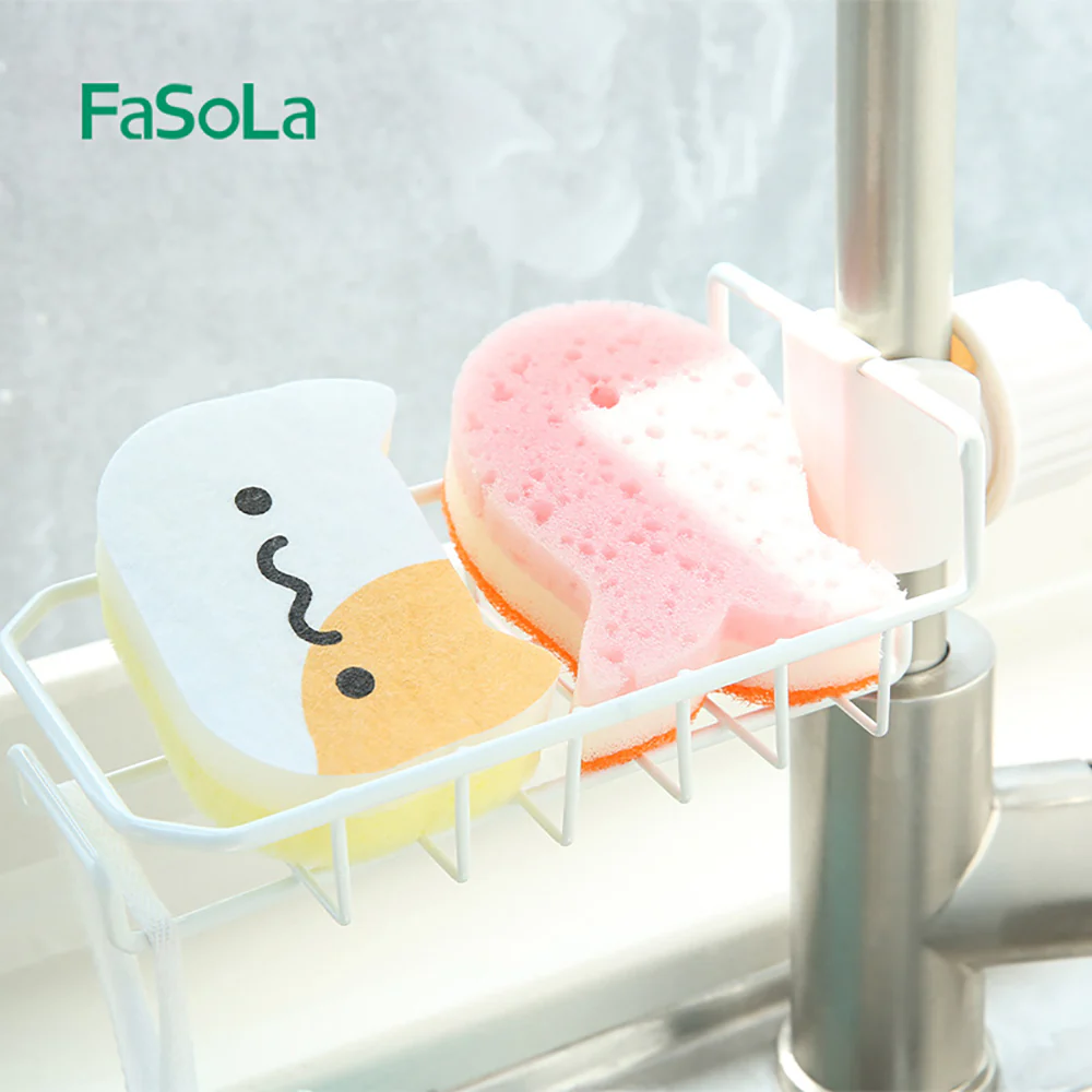 FaSoLa Double Row Faucet Storage Rack - White - Image 2