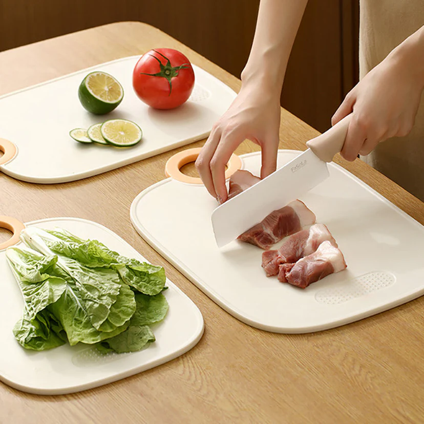 FaSoLa Double-Sided Antibacterial Cutting Board - Large, Off-White - Image 3