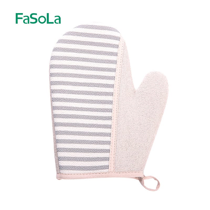 FaSoLa Double-Sided Bath Glove - Pink, 13.5*22.5cm - Image 5