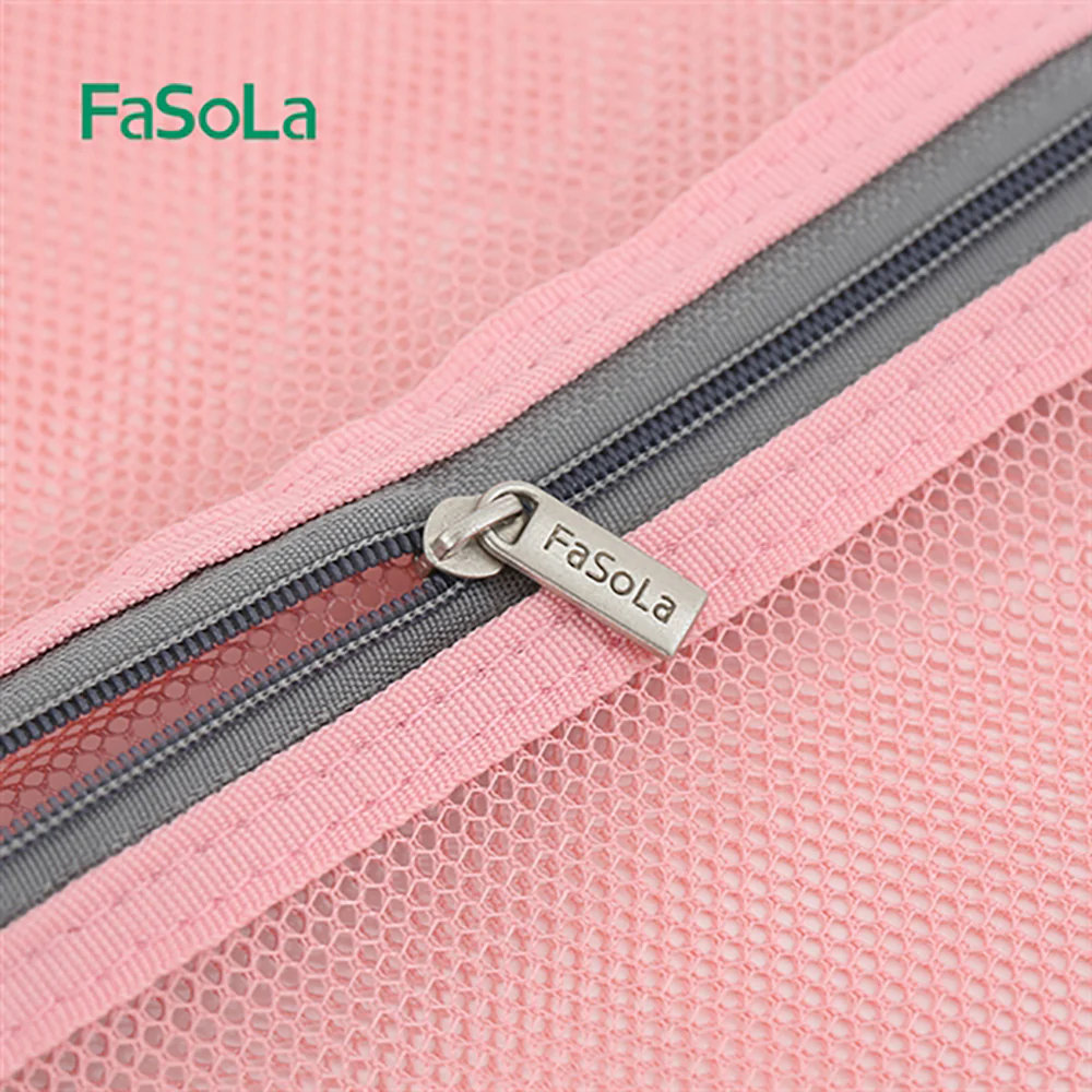 FaSoLa Double-Sided Mesh Storage Bag S - Pink - Image 2