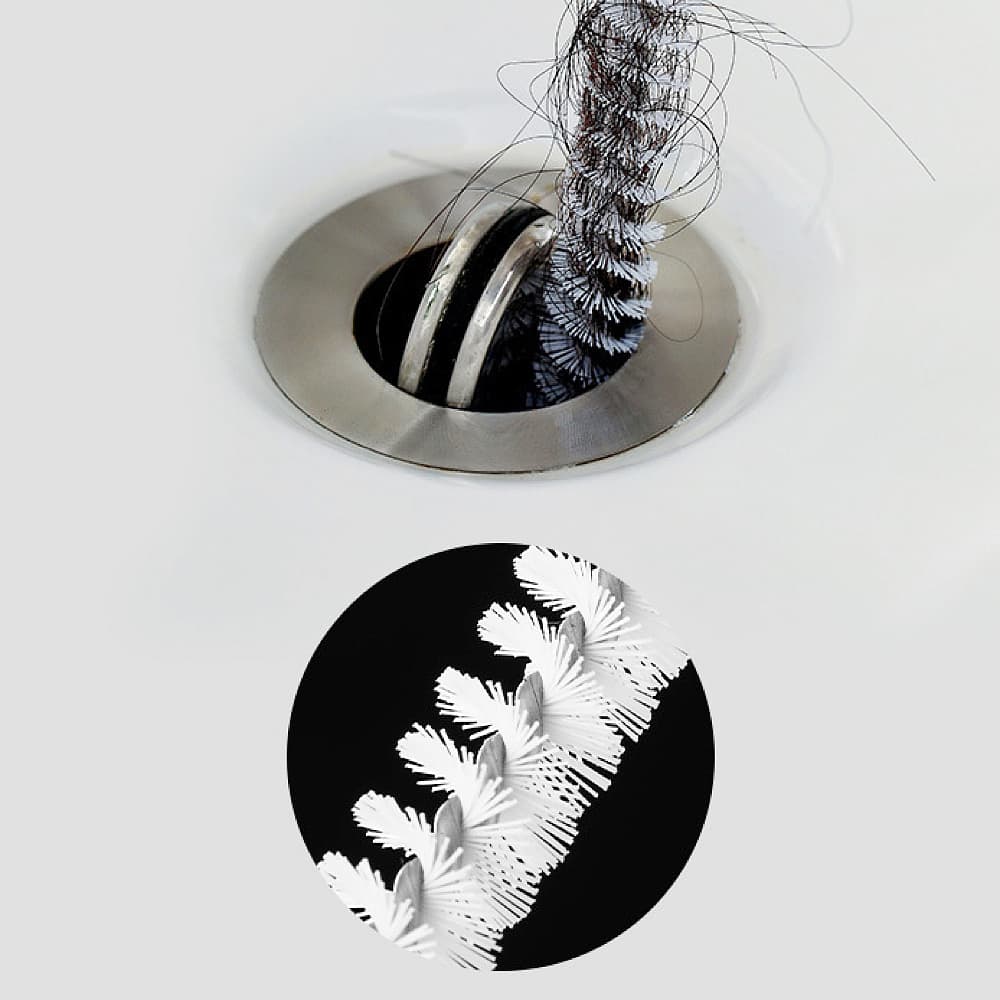 FaSoLa Drain Cleaning Brush - White, 45.5cm, 2 Pieces - Image 2