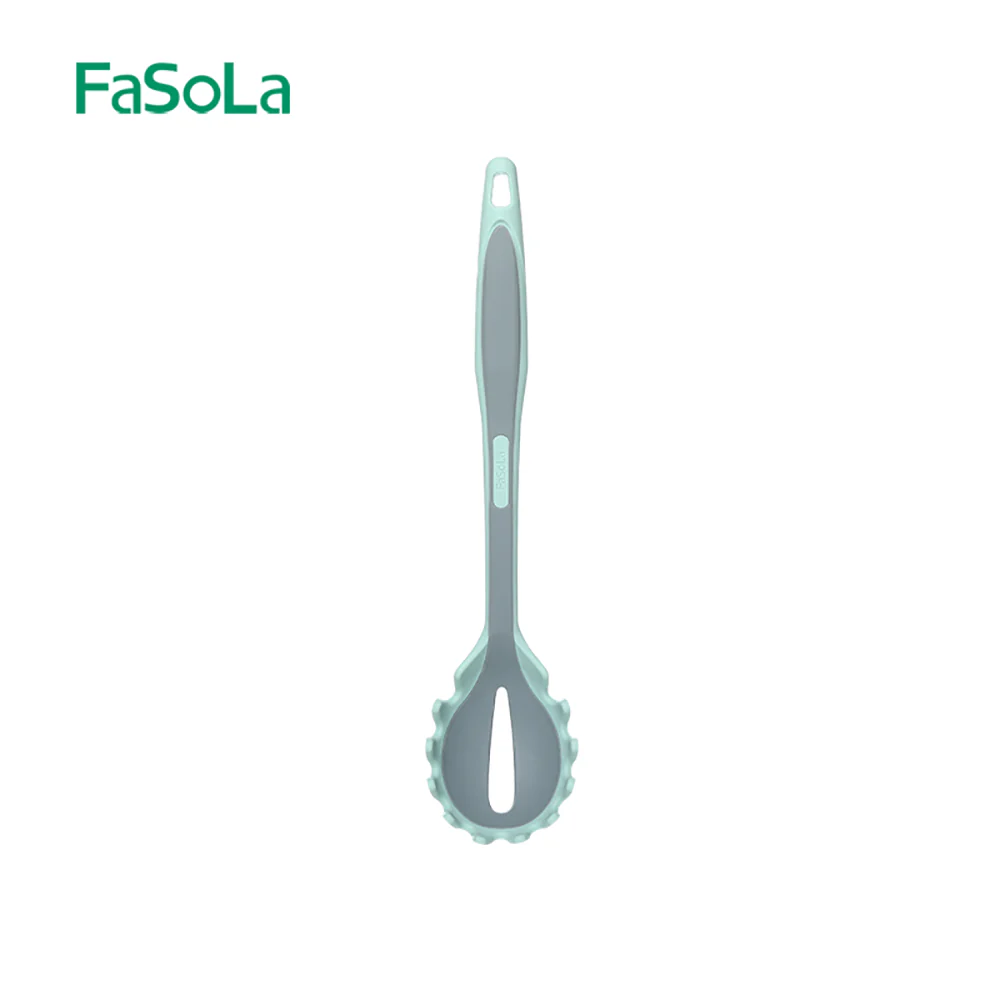 FaSoLa Dual-Color Silicone Pasta Server - Olive Green - Image 3