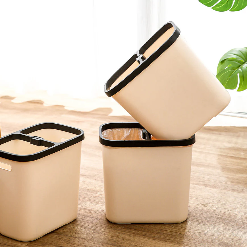 FaSoLa Dual Compartment Trash Bin - Off-White - Image 4
