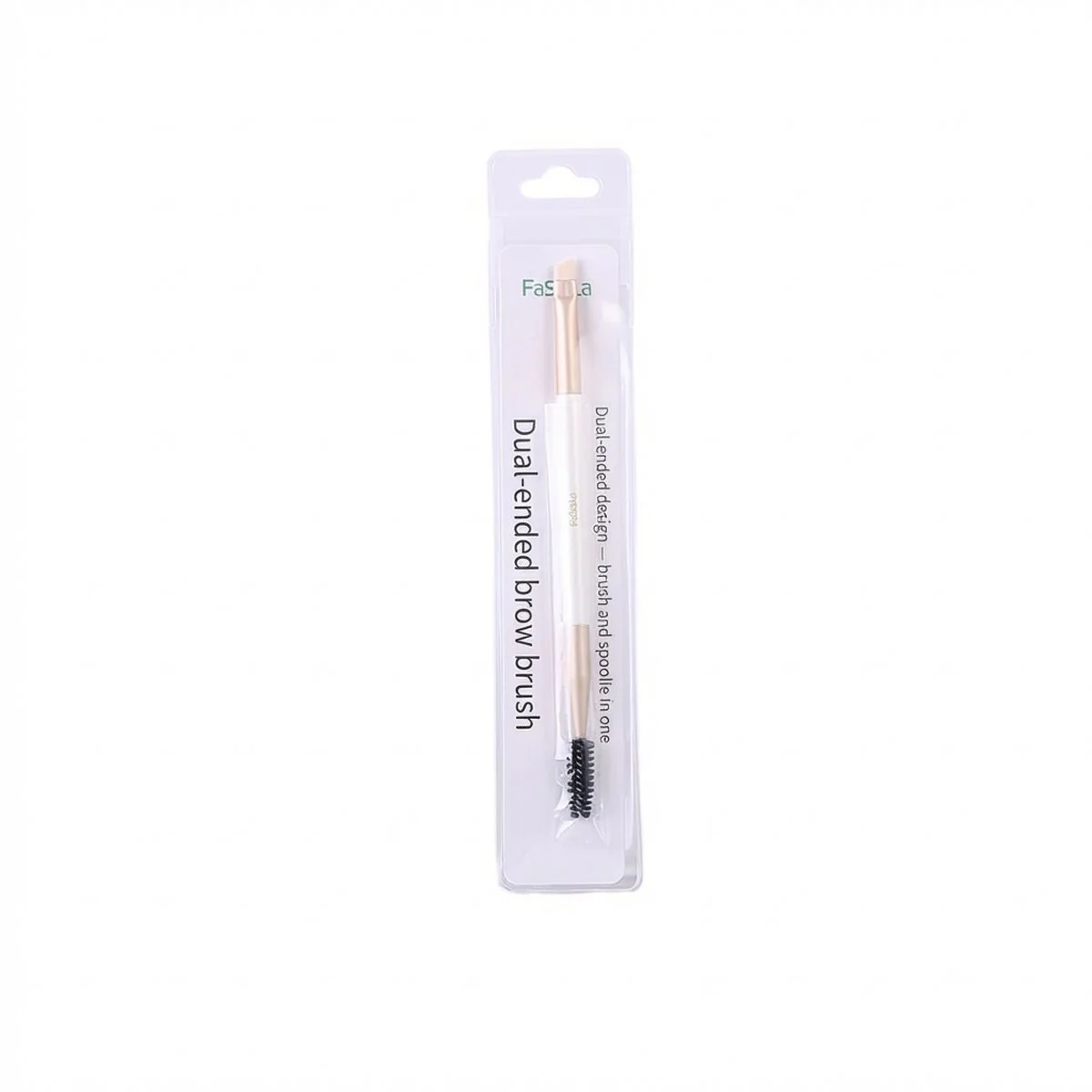 FaSoLa Dual-Ended Eyebrow Brush - White