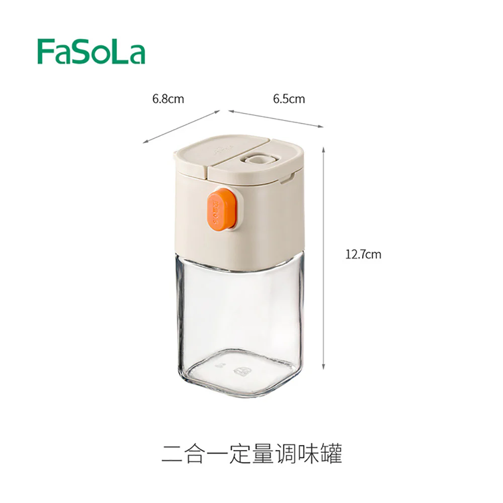 FaSoLa Dual-Function Seasoning Dispenser - Beige, 180ml - Image 5
