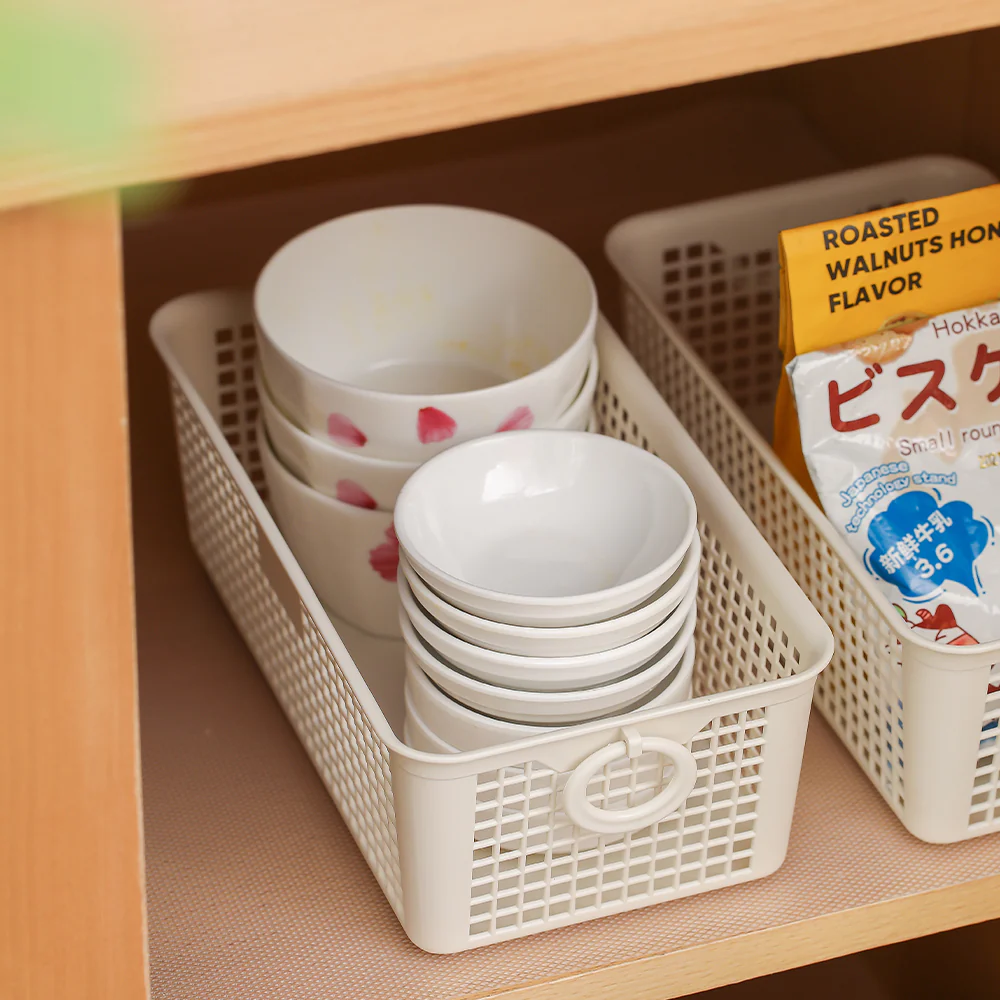 FaSoLa Dual-Handle Storage Basket - Medium, Off-White - Image 2