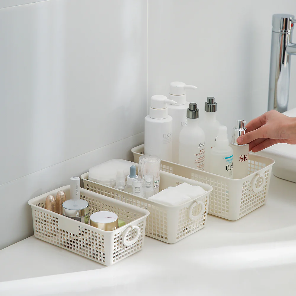 FaSoLa Dual-Handle Storage Basket - Medium, Off-White - Image 3