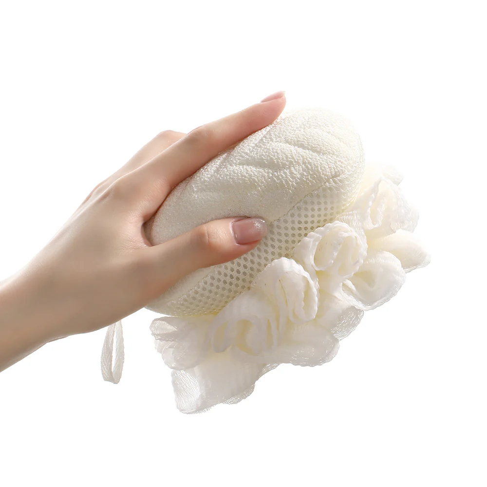 Fasola Dual-Sided Bath Sponge - Beige - Image 5