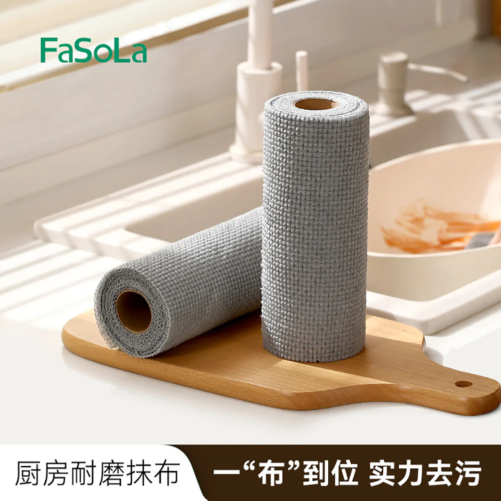 FaSoLa Durable Kitchen Cleaning Cloths - Gray, 25 Pieces - Image 2
