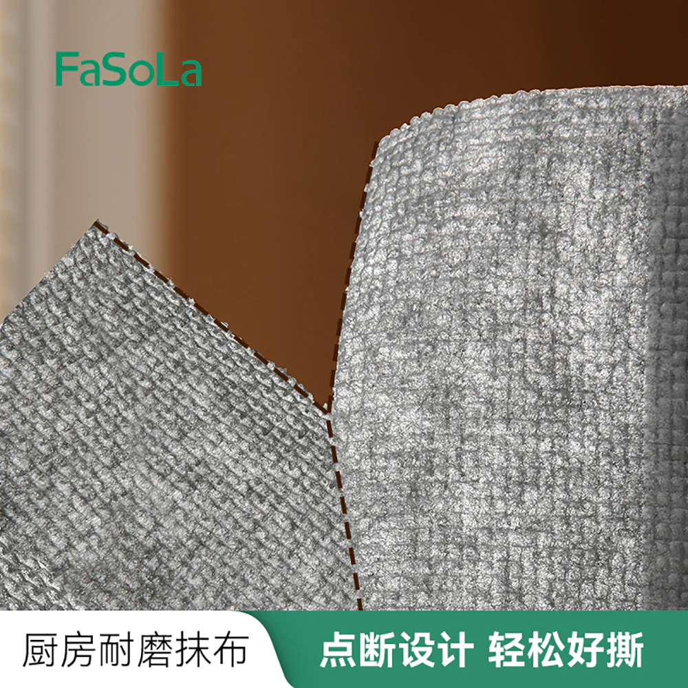 FaSoLa Durable Kitchen Cleaning Cloths - Gray, 25 Pieces - Image 3