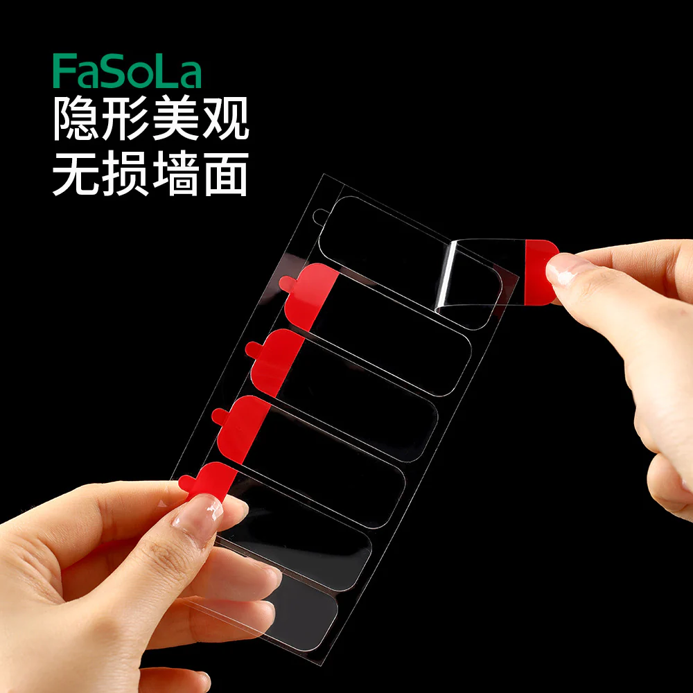 FaSoLa Easy Peel Double-Sided Adhesive Tape - Transparent, 60 Pieces - Image 4