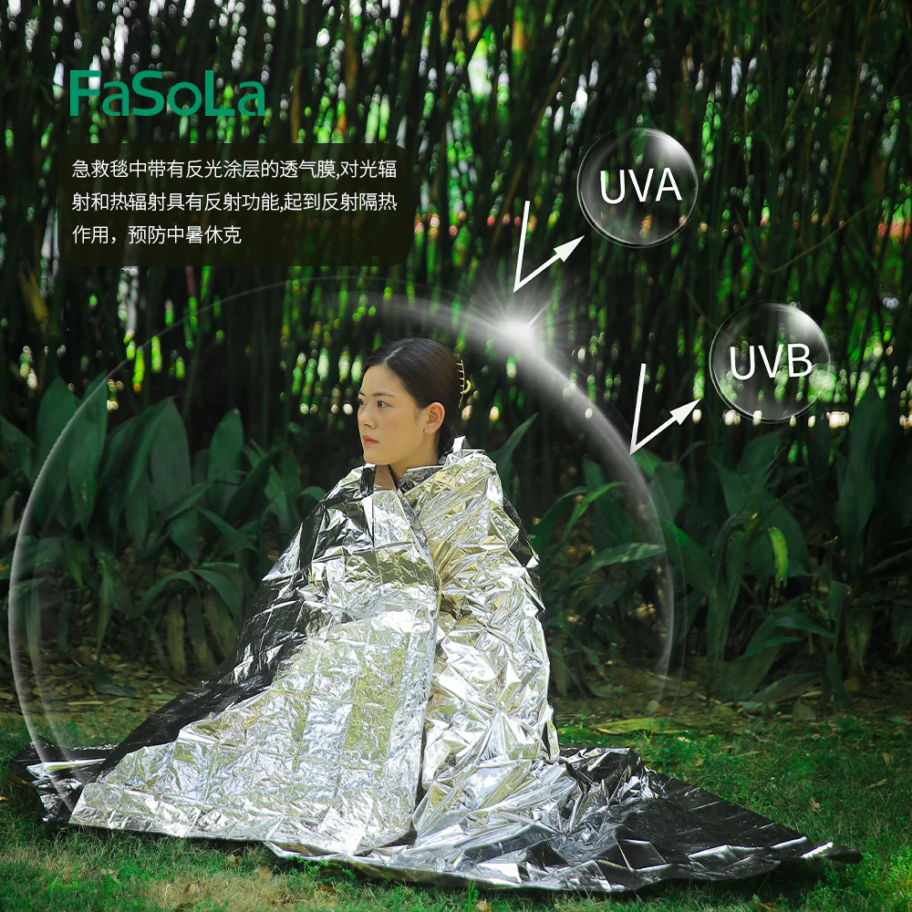 FaSoLa Emergency Blanket - Gold and Silver - Image 2