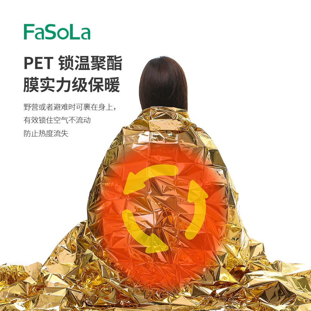 FaSoLa Emergency Blanket - Gold and Silver - Image 3