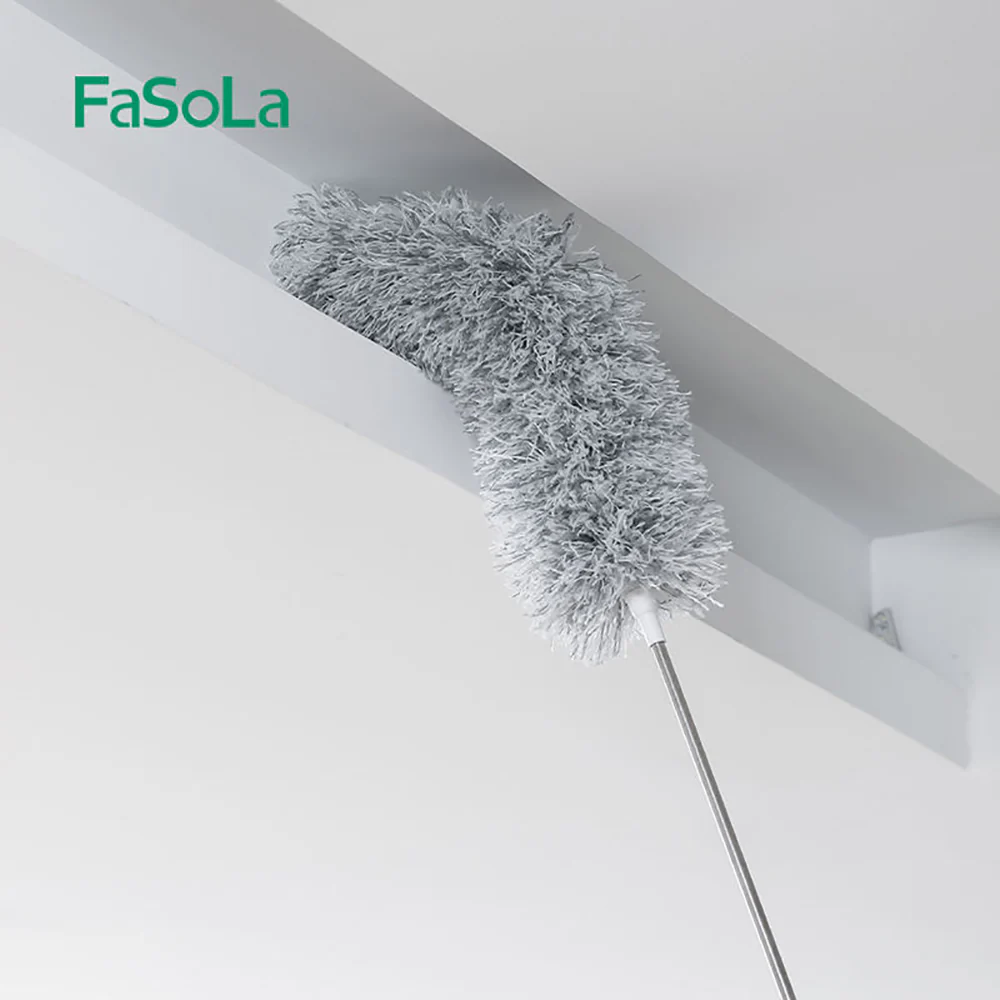 FaSoLa Extendable Round Head Duster - Grey, 14*82cm - Image 3