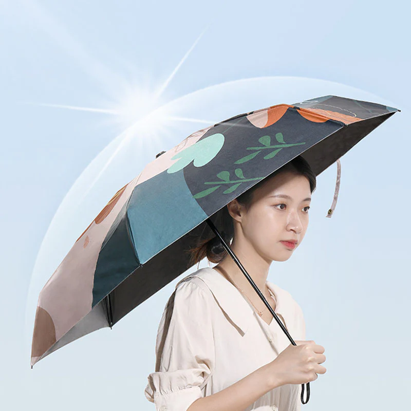 FaSoLa Fashion Compact Folding Umbrella - Summer Floral Design - Image 2