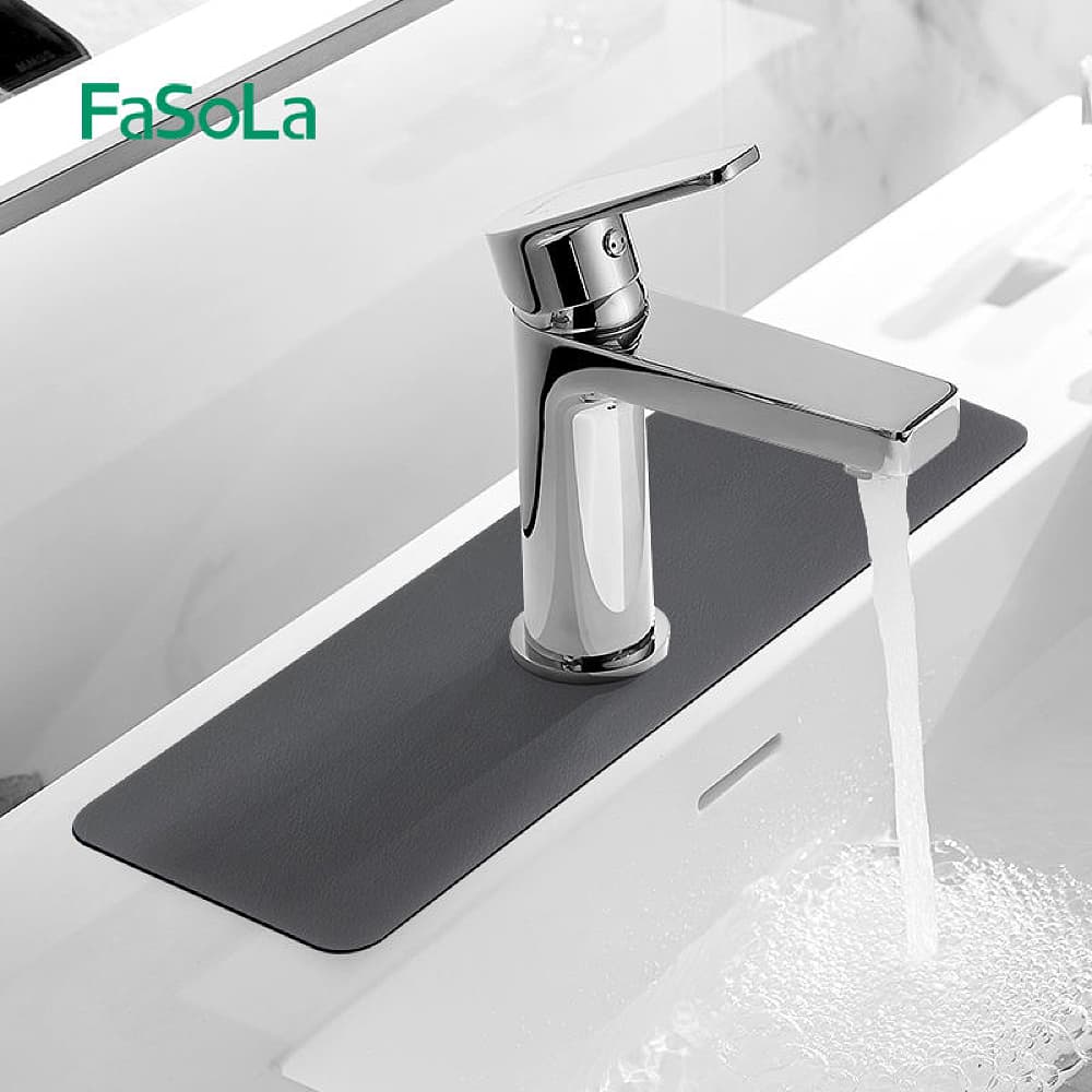 FaSoLa Faucet Absorbent Mat - Grey, 38x13.8cm - Image 2