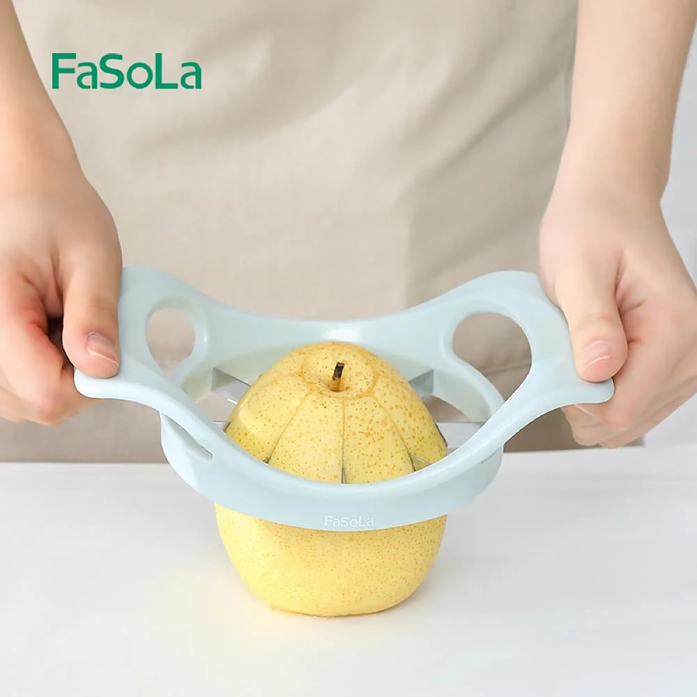 FaSoLa Flower-Shaped Multifunctional Fruit Corer and Slicer - Light Blue - Image 4