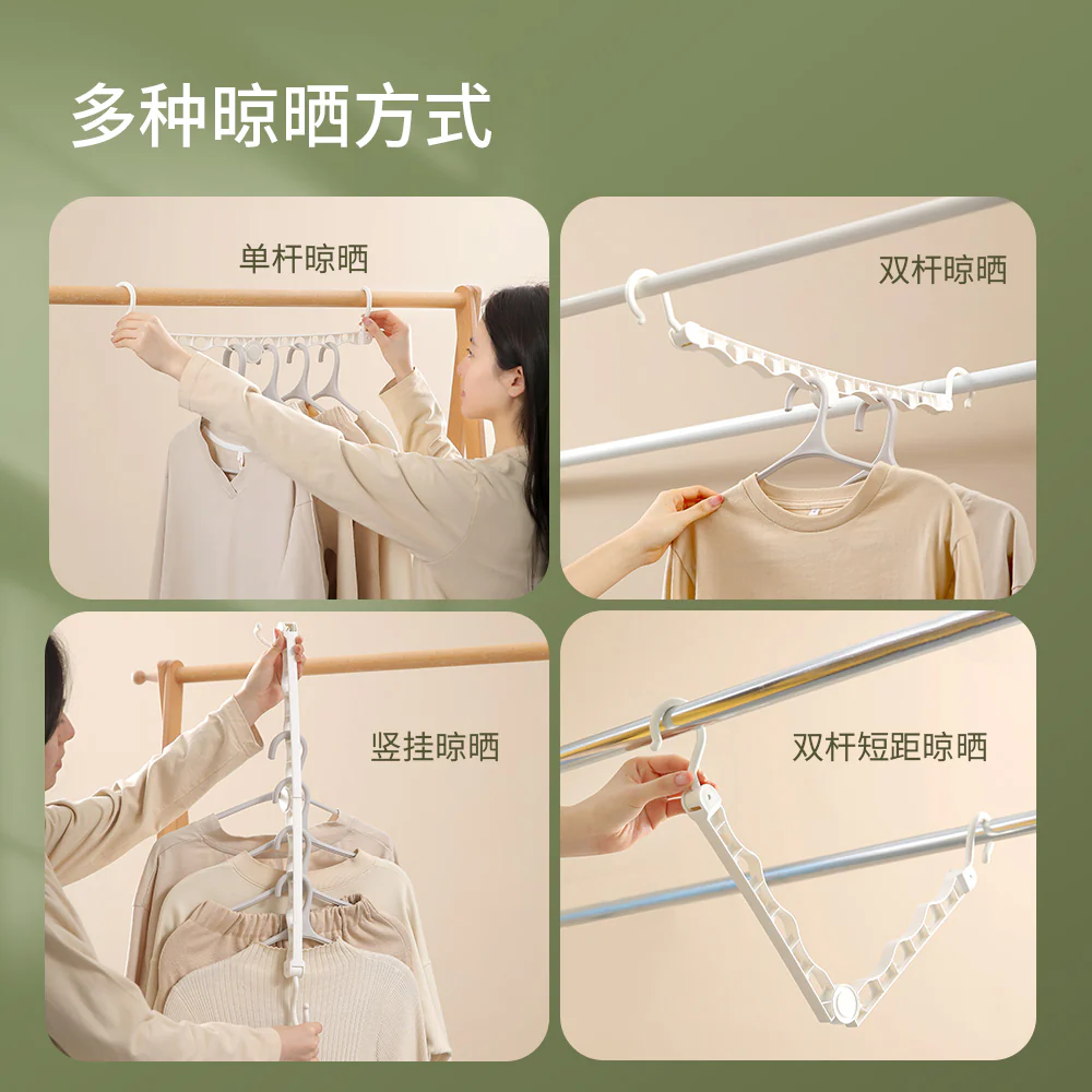 FaSoLa Foldable Clothes Hanger - White - Image 4